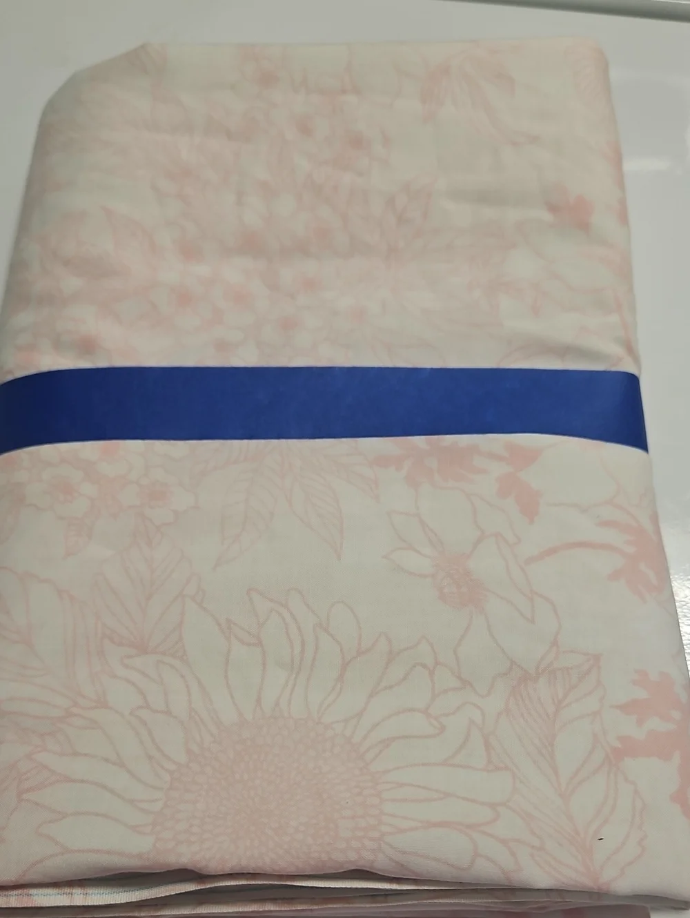 Soft Floral Print Home Bedding Full Flat Sheet- Light Pink